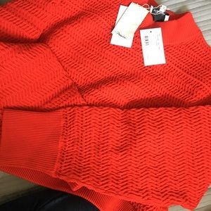 Cropped red sweater